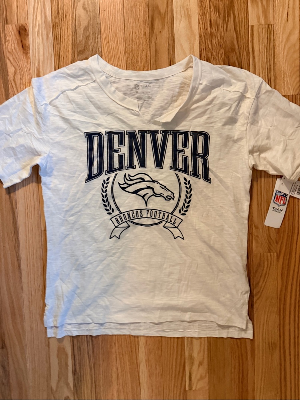 White Broncos Tee
